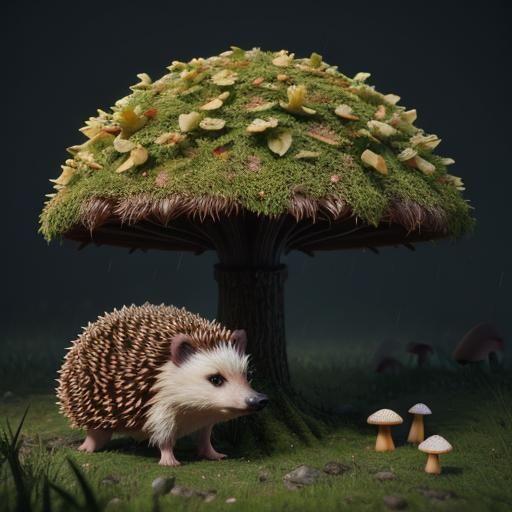 Hedgehog Seeks Shelter: A 3D Game Cinematic Scene