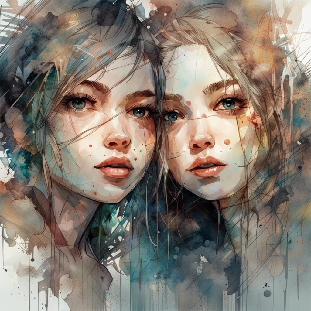 Two Cute Friends in Chic Contemporary Style