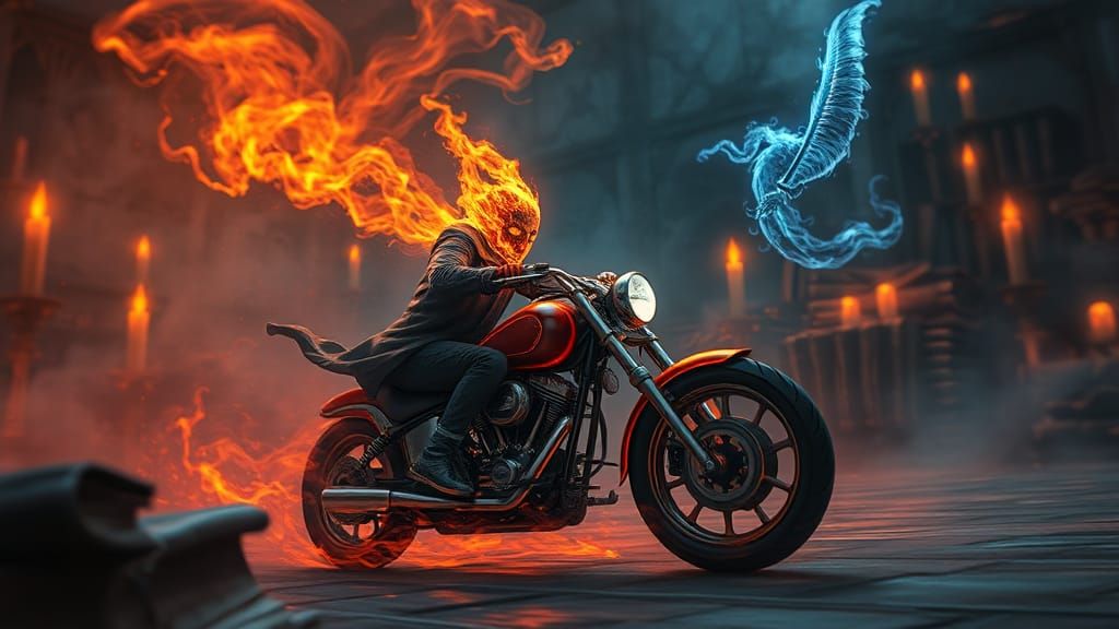 Ghost Rider and Ghost Writer in Ethereal Vortex