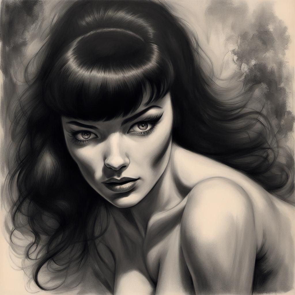 Stylized Portrait in Dark Horror Style
