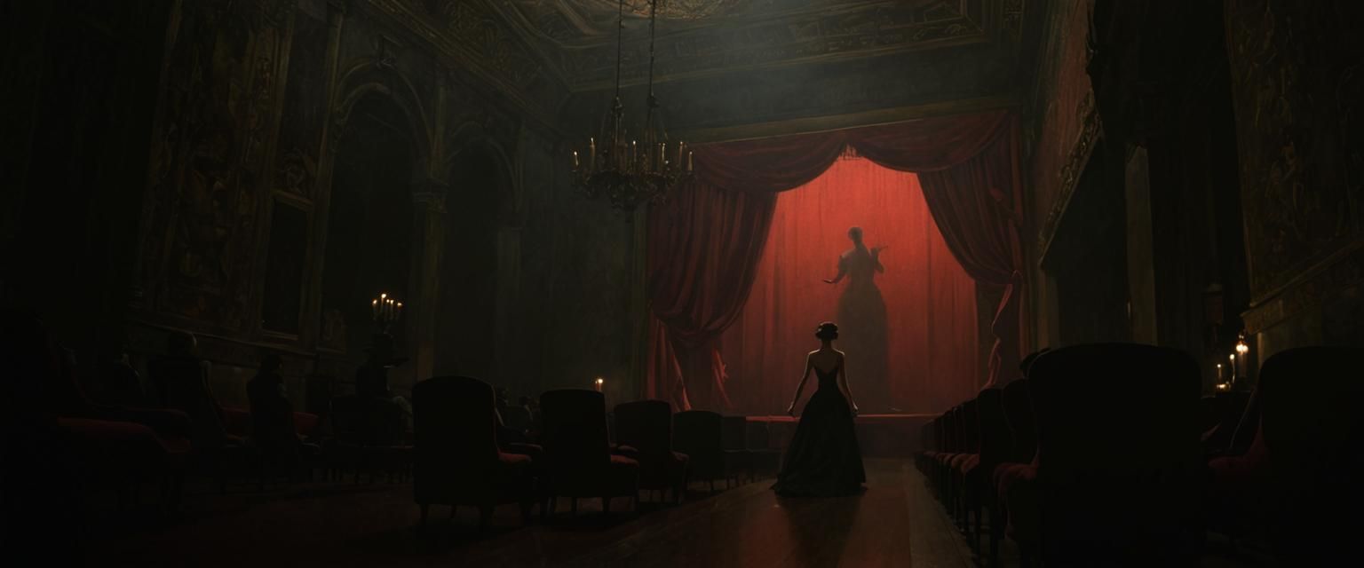 Opera House Woman in Baroque Style