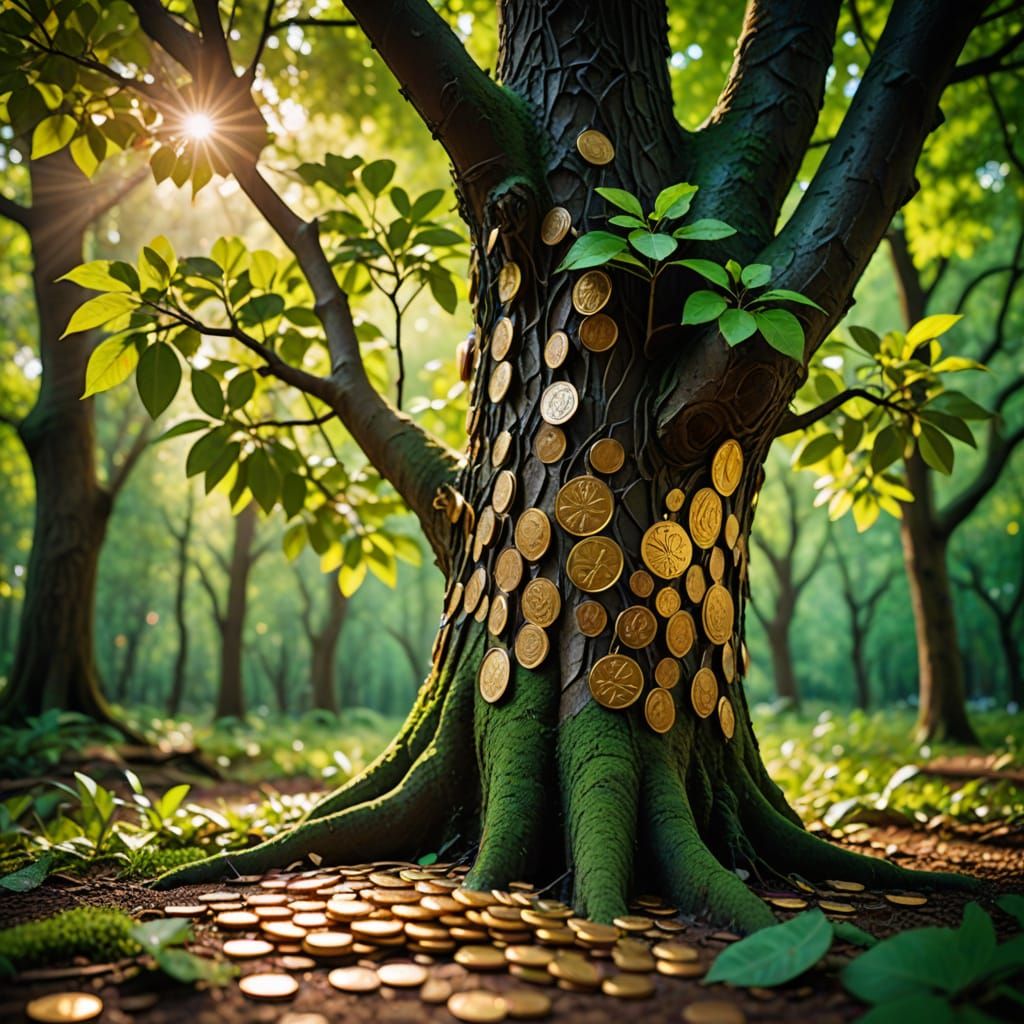 Luxurious Tree of Abundance in a Vibrant Forest