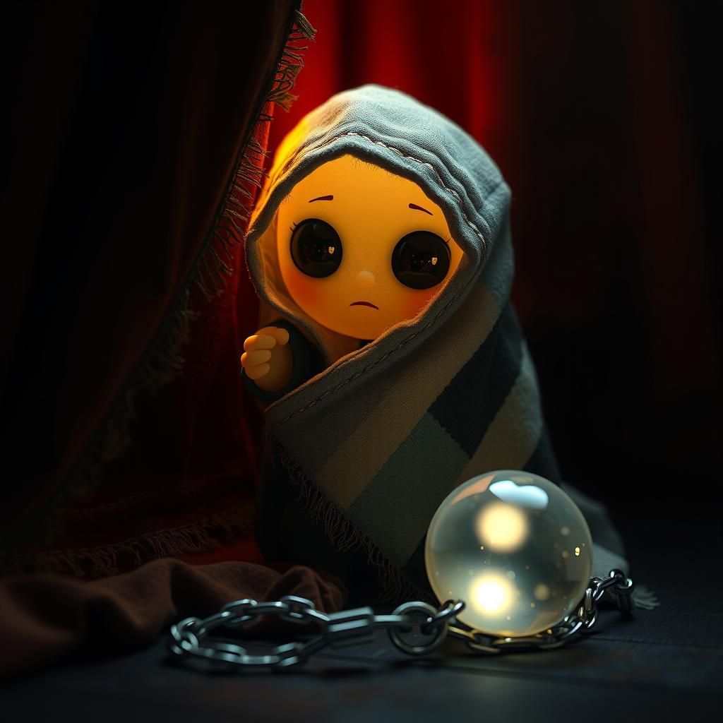 Cute Blanket Ghost in Haunted House, 3D Render