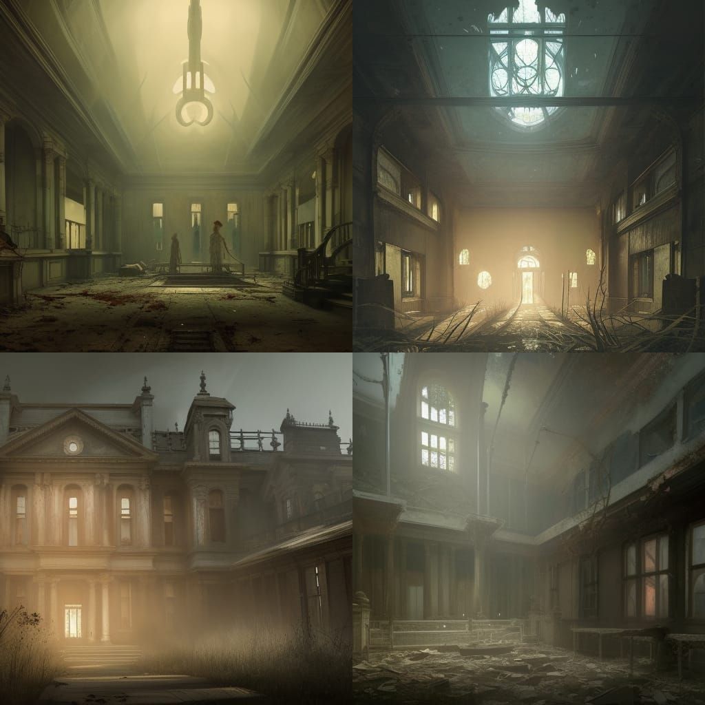 Abandoned Asylum: Dark Fantasy Concept Art