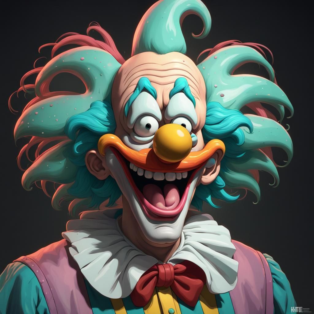 Hyperdetailed Portrait of Krusty the Clown