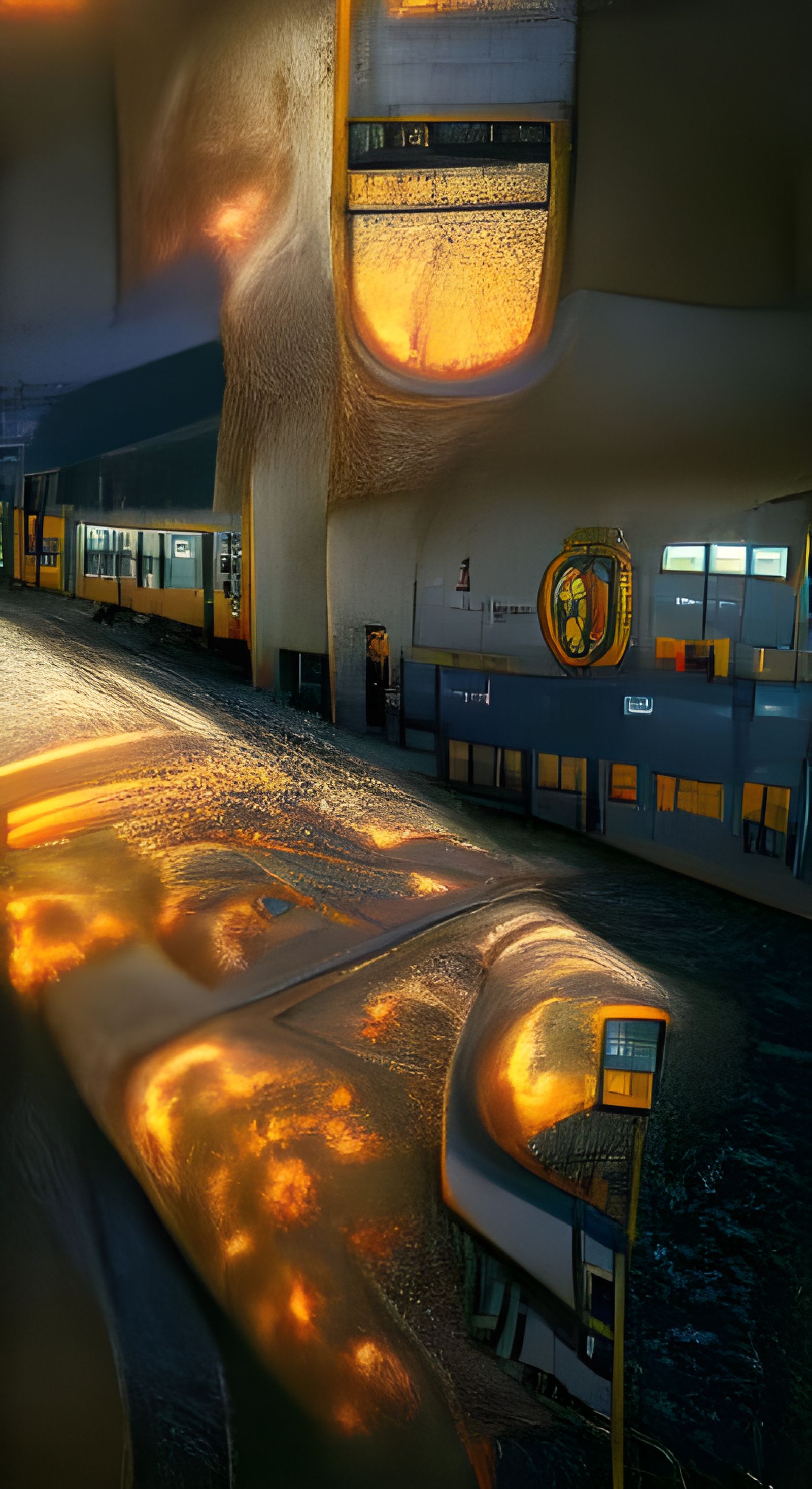 The night train leaves the station