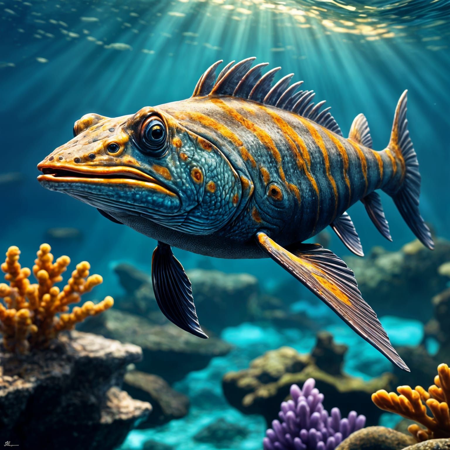 sarcoidopterus (search: underwater, fish)