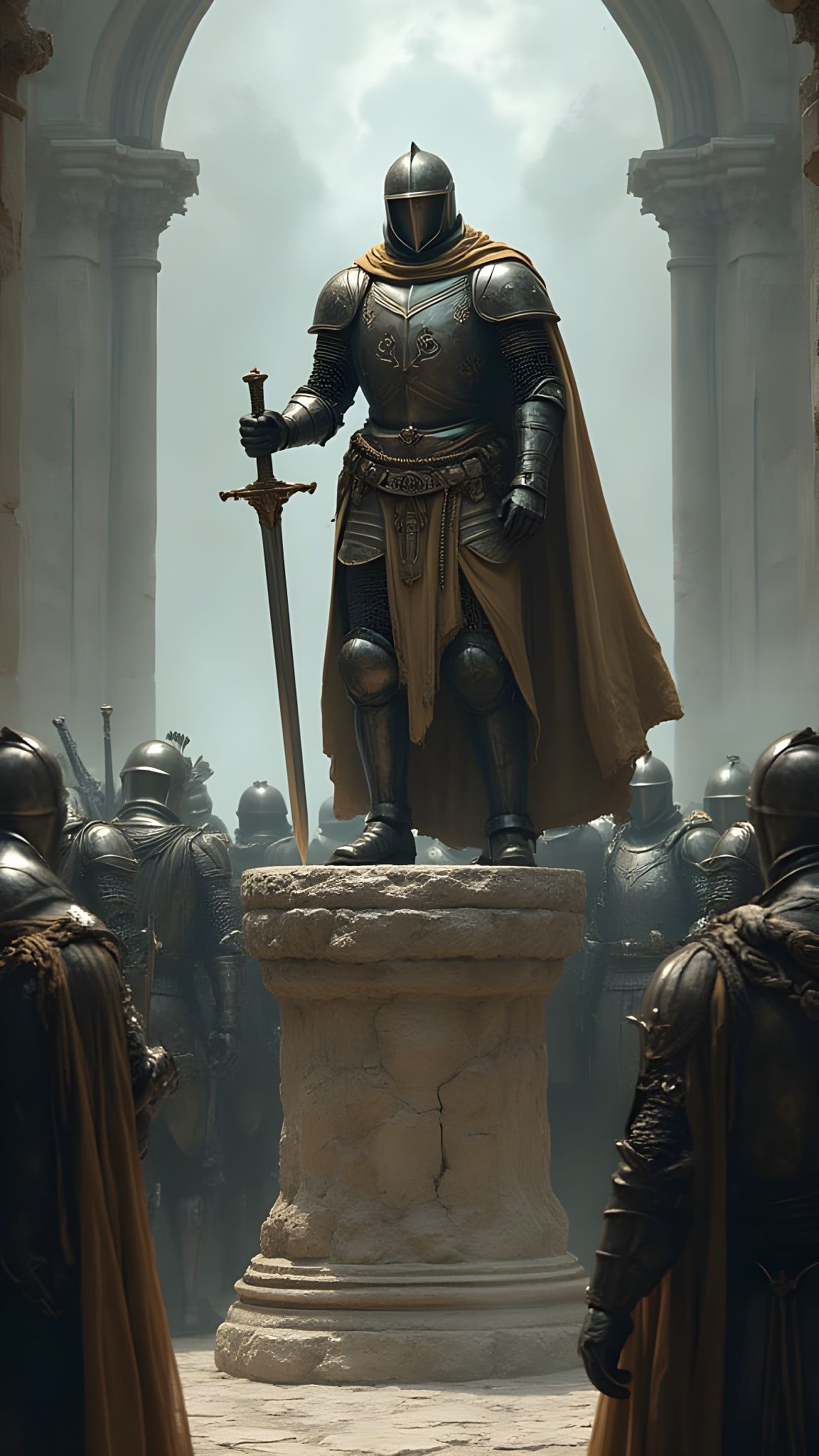 Knights of Honor in Triumph, Surrounded by Loyal Warriors