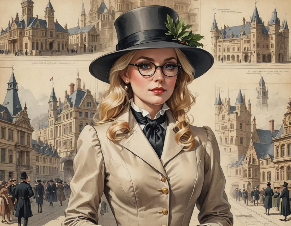 Town Hall Architectural Plans Presentation: Storybook Illust...