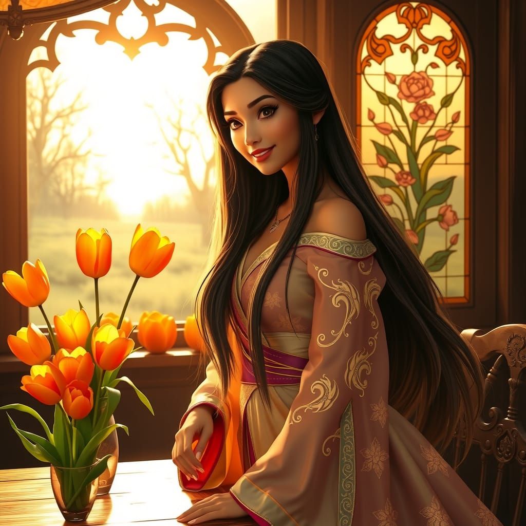 Mulan in Springtime Elegance