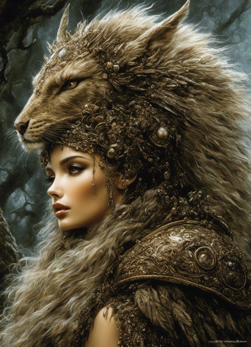 Fluffy Creature in Fantasy Illustration Style