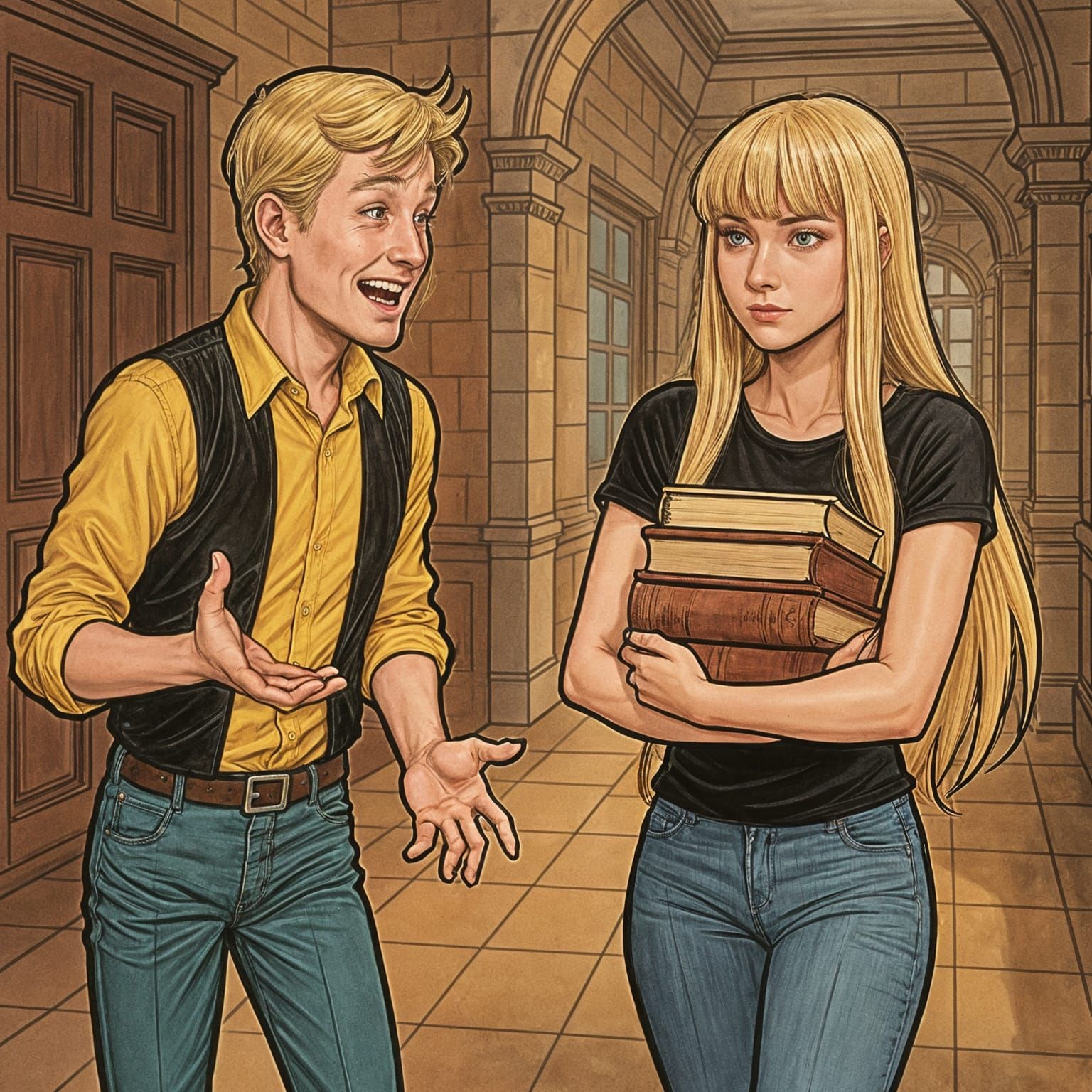 Cannonball Asks Magik Out in Mansion Hallway