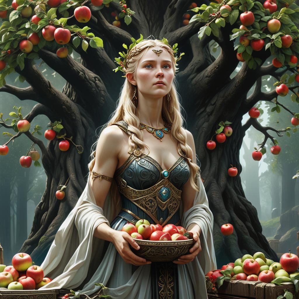 Idunn and the Apples of Youth: Norse Goddess Art