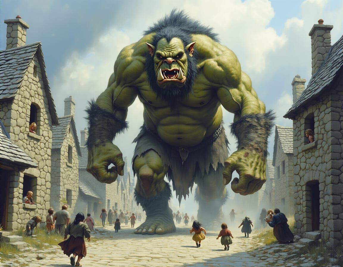 Ogre Rampage in Stone Town: Sinister Art