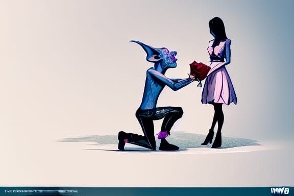 Goblin's Rose: A Fantasy Scene in Digital Art