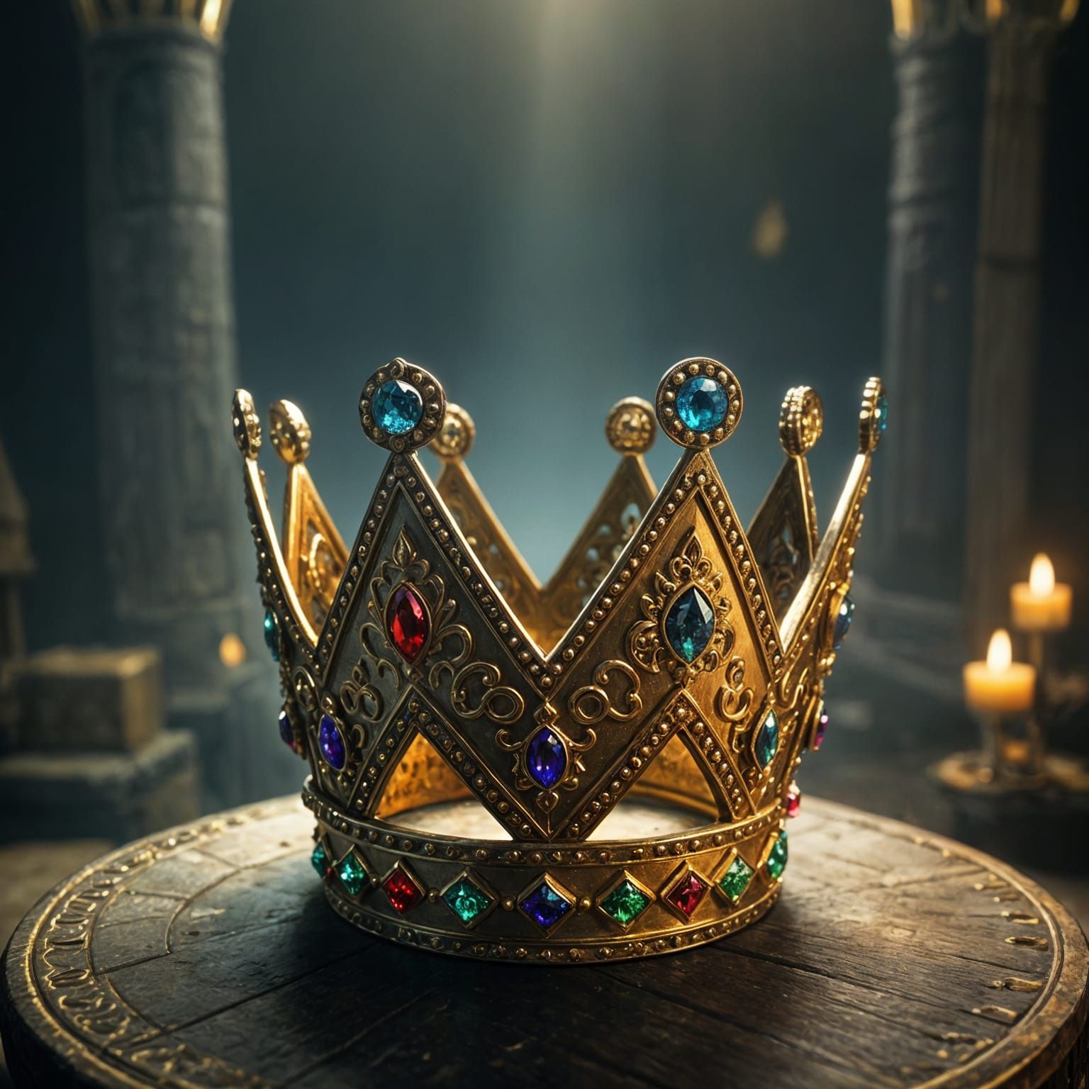 Medieval Crown in Hyper-Realistic Detail