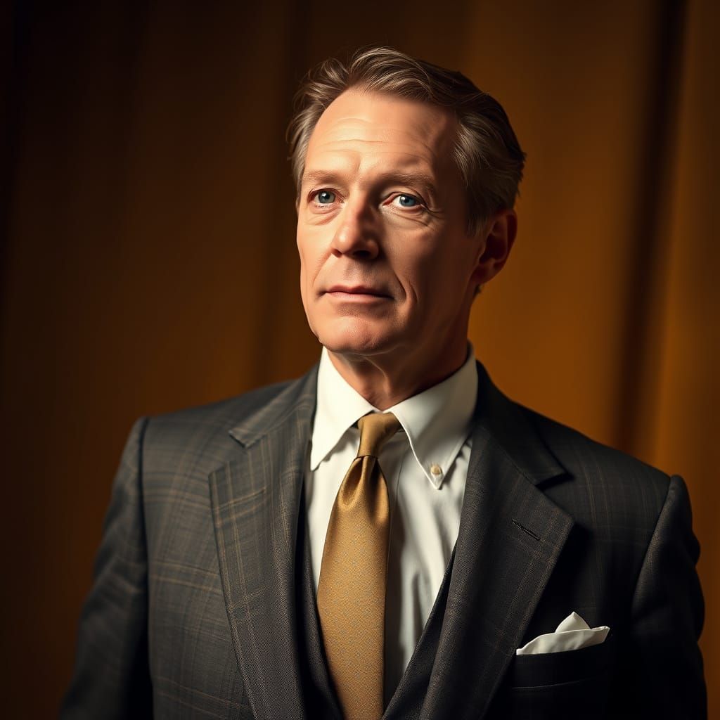 Dignified Actor in Classic Hollywood Style