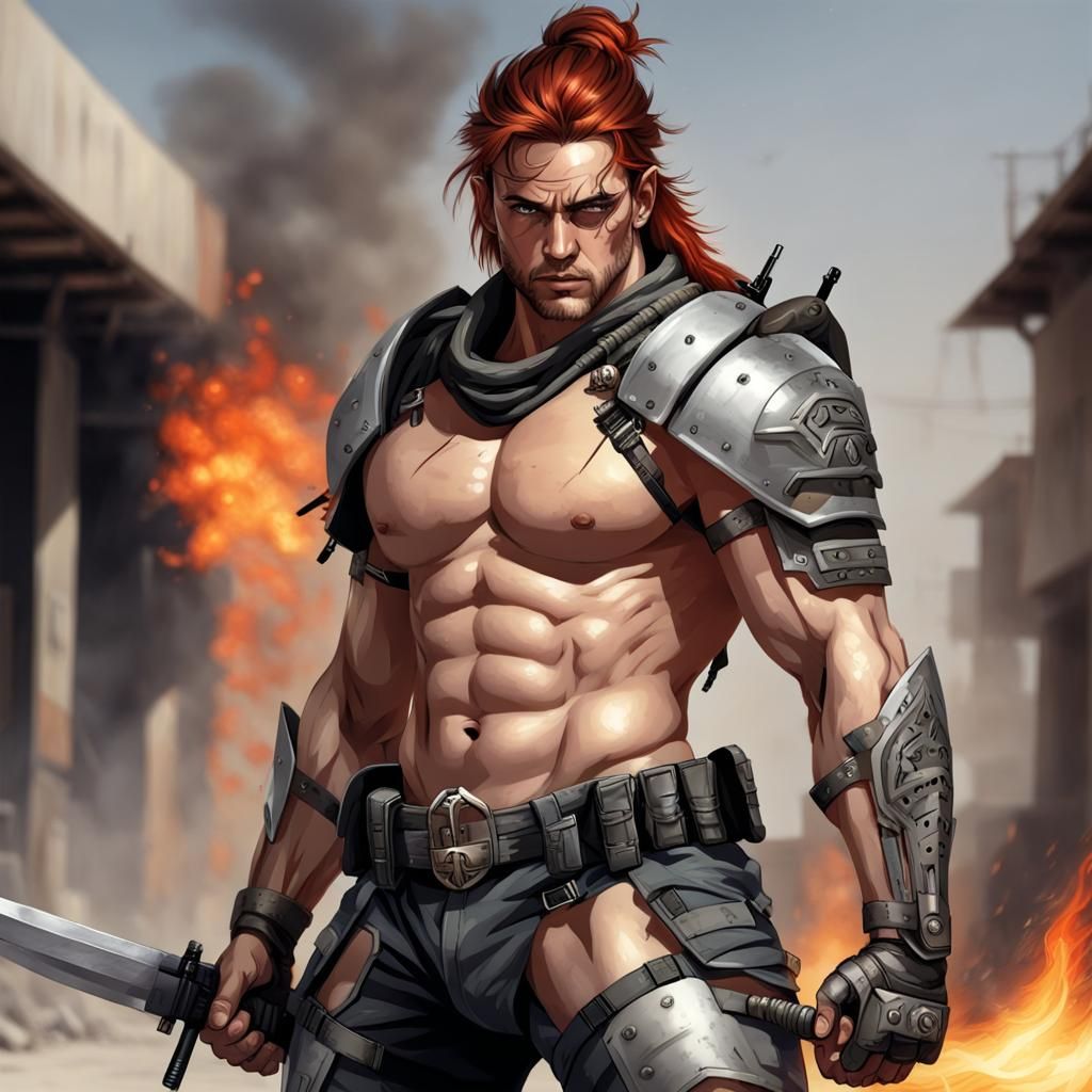 Fiery Modern Warrior of Unyielding Heat