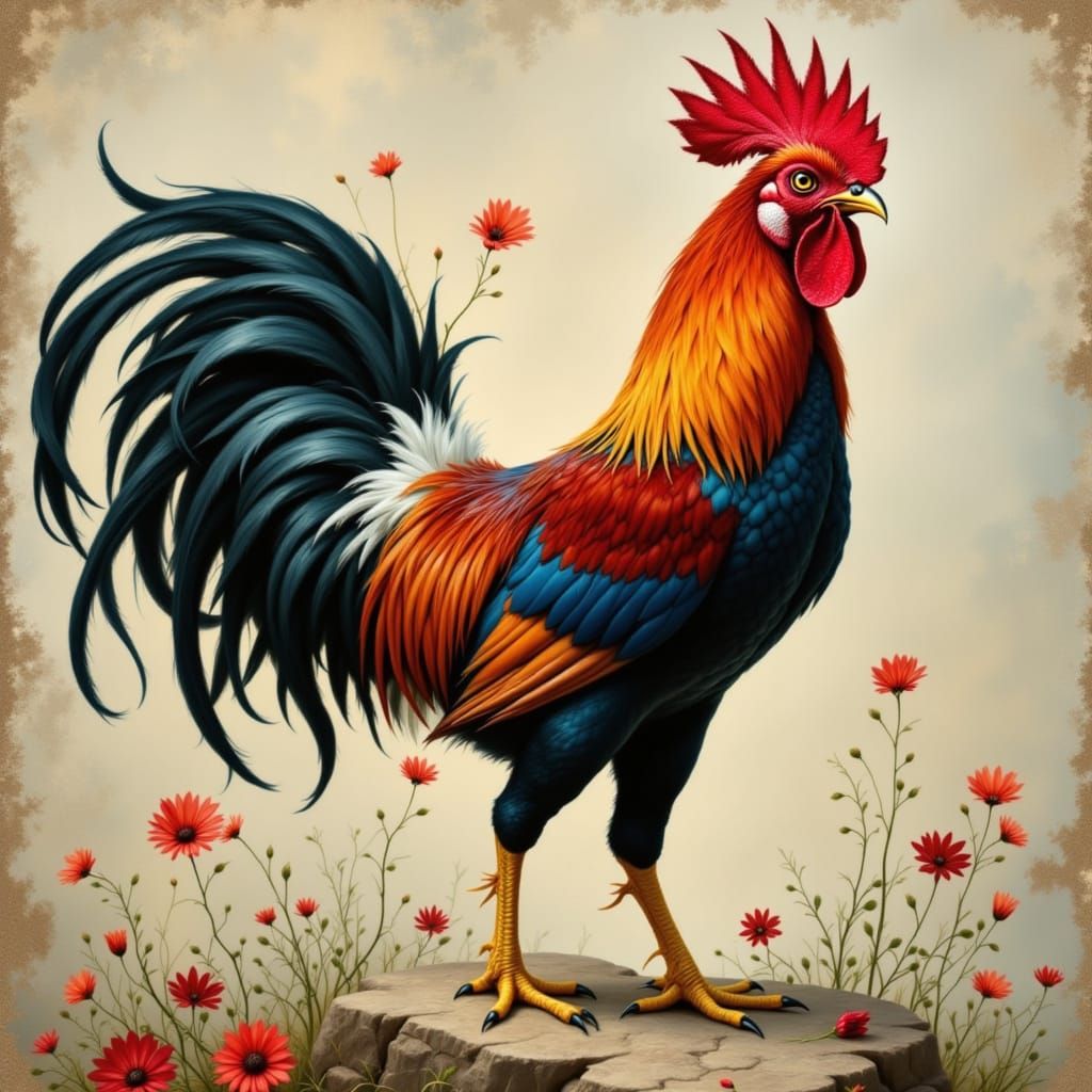 Rococo Rooster Announces Dawn in Vibrant Hues