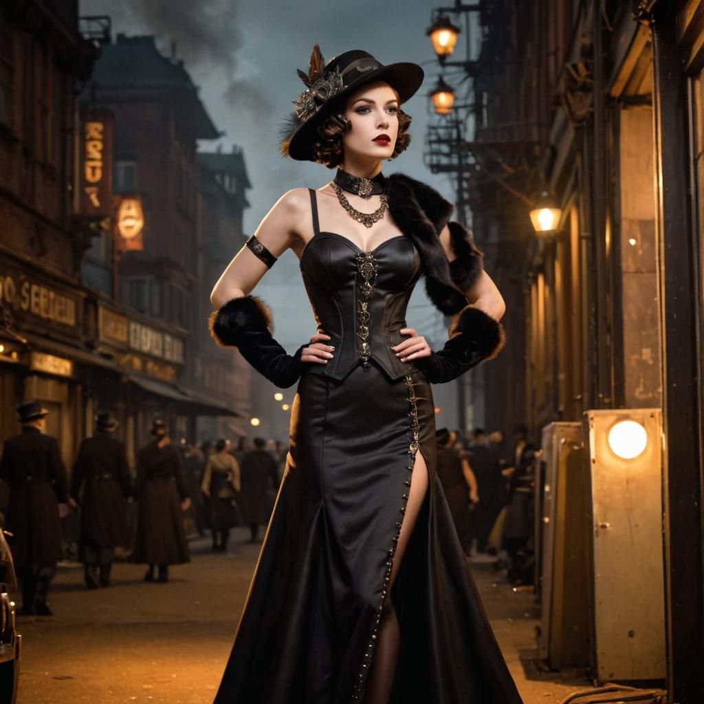 Dieselpunk Eveningwear: Futuristic Vintage Fashion