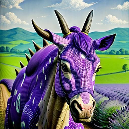 Hyperrealistic Tractor Ride with Whimsical Monster Animal