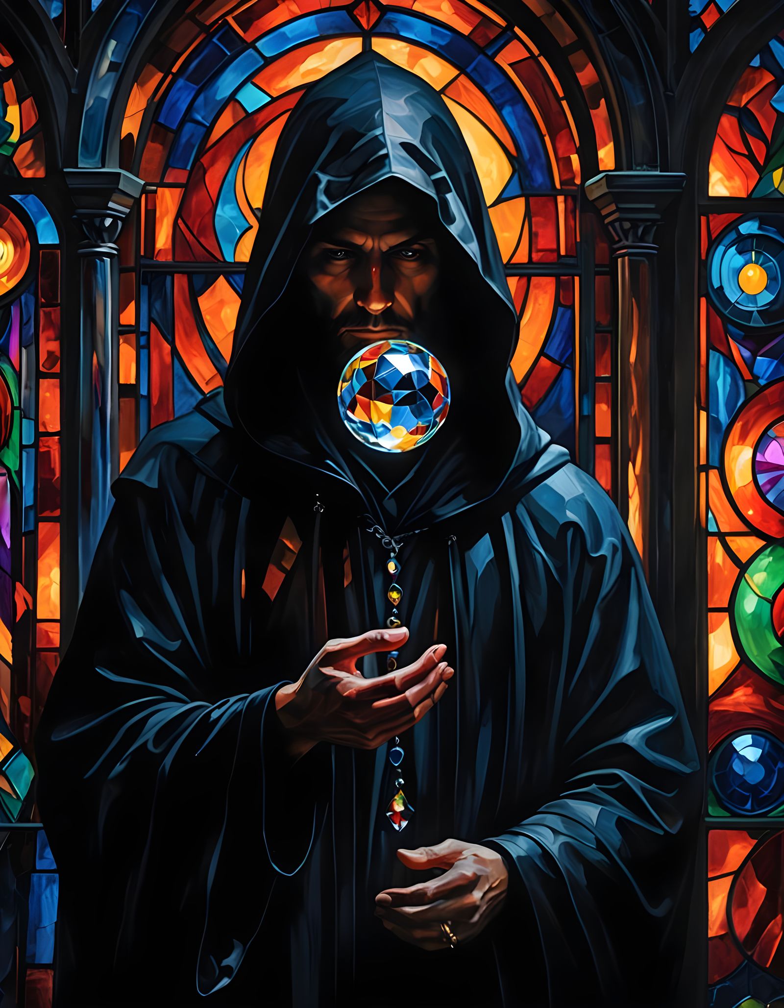 Stained Glass Tesseract