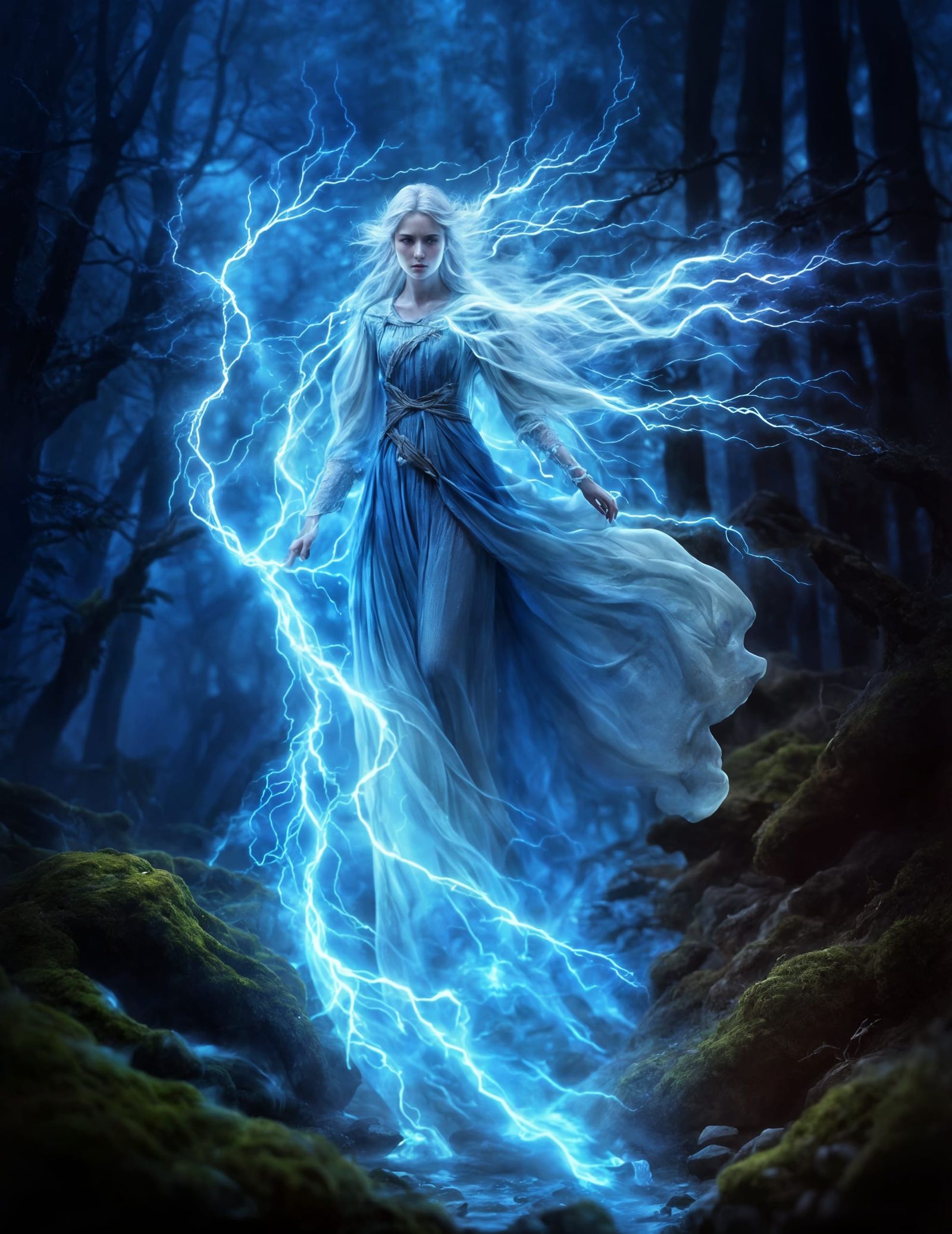 Mystic Bioluminescent Apparition in Dynamic Light