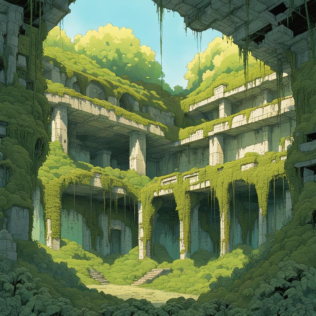 Jungle Military Base in Ligne Claire Style