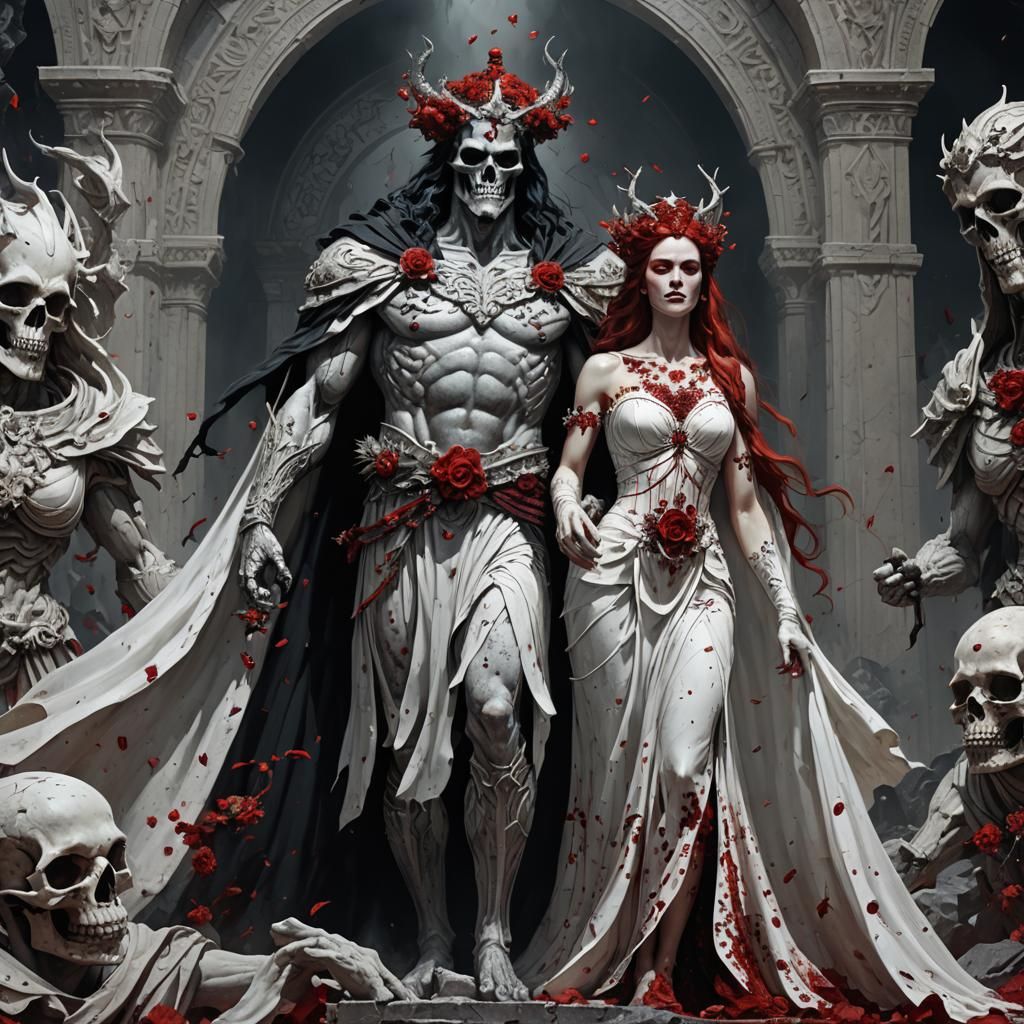 Hades and Persephone: Underworld Royalty in Dark Fantasy Art