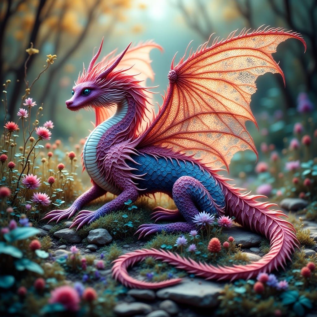 Lace Dragon in Sunlit Glen