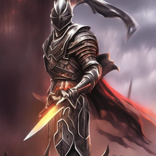 Hyperdetailed Black Knight Concept Art in 8K Resolution