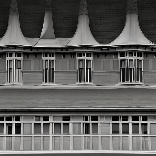 Abstract House with Wild Angles in Fantasy Style