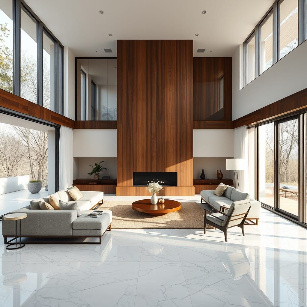 Elegant Modern Living Room with Natural Light