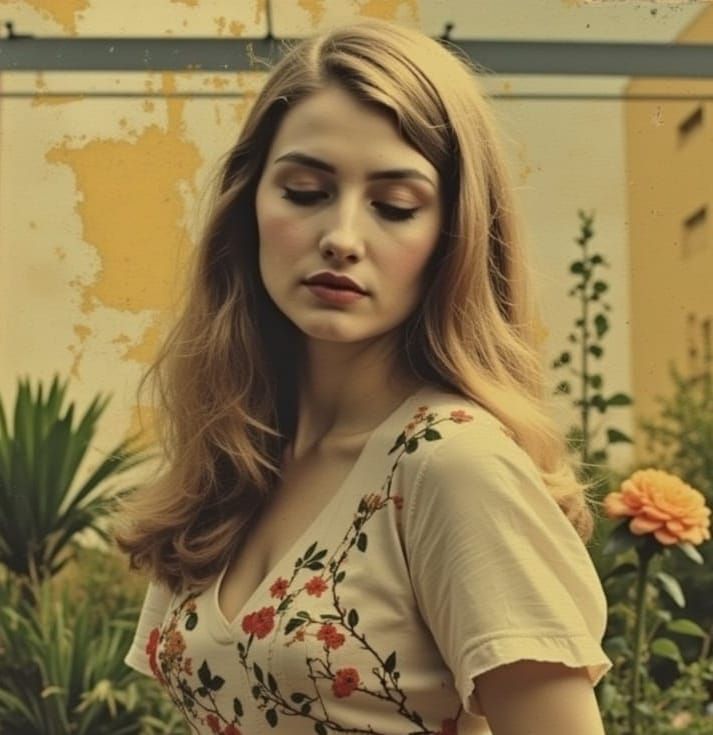 Surreal Nighttime Goddess at a Rooftop Bar in Havana Style