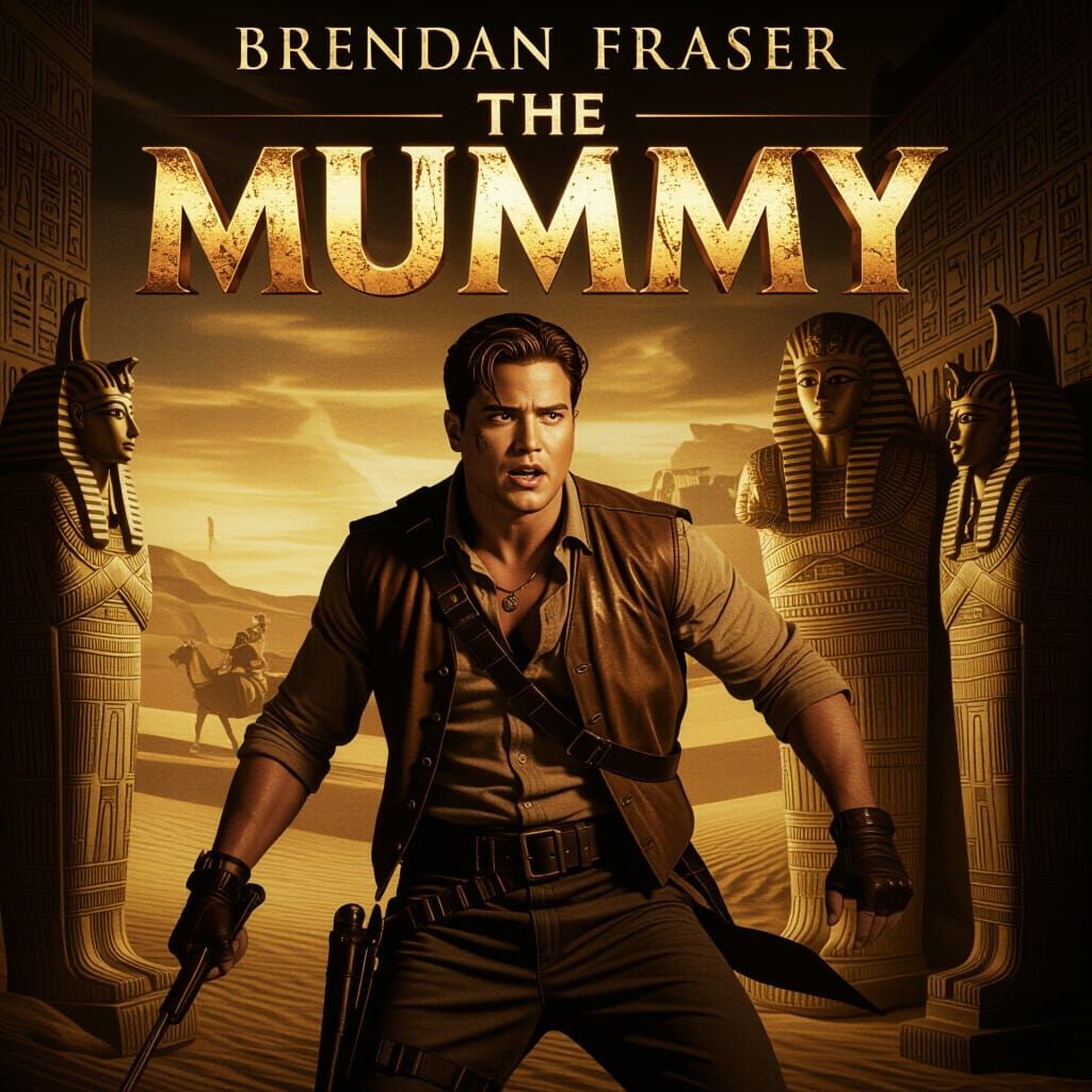 The Mummy Movie Poster Adventure with Brendan Fraser