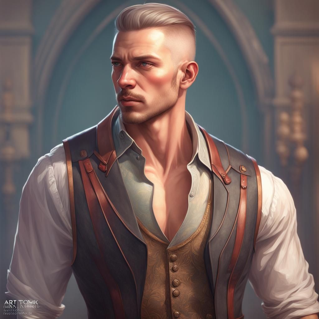 Epic fantasy of a young man