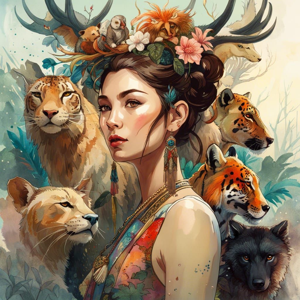 Beautiful Animal Goddess