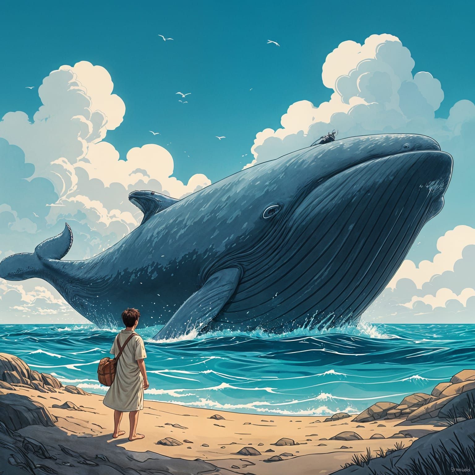 Jonah and the Whale Biblical Scene