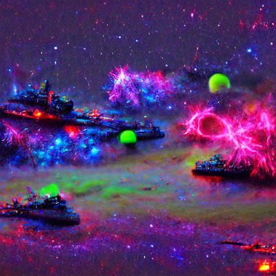 Epic Space Battle Among the Stars