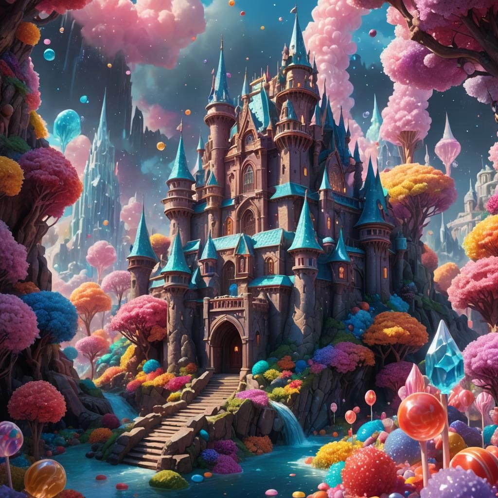 Candy Realm Crystal Castle Inspired by Miyazaki