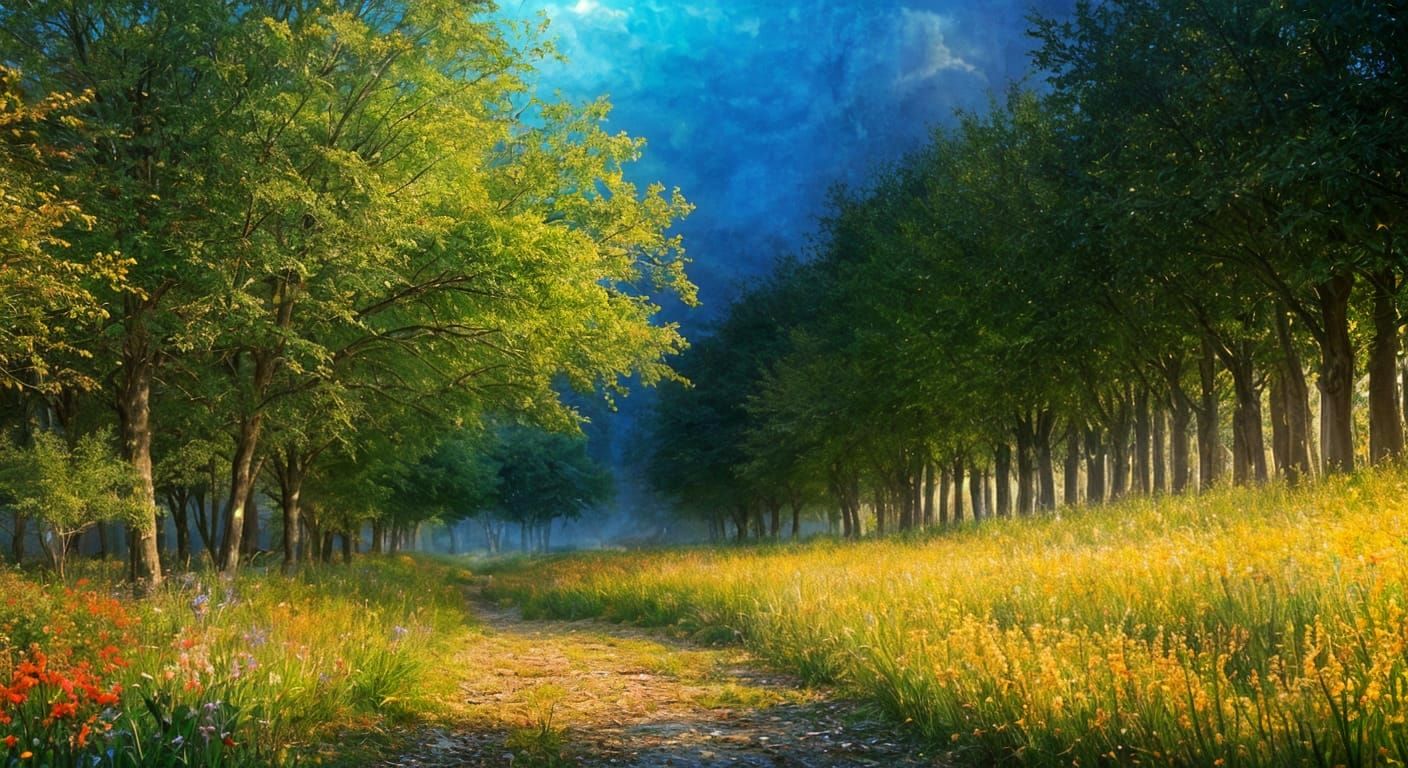 Impressionist Hope in Dystopian Landscape