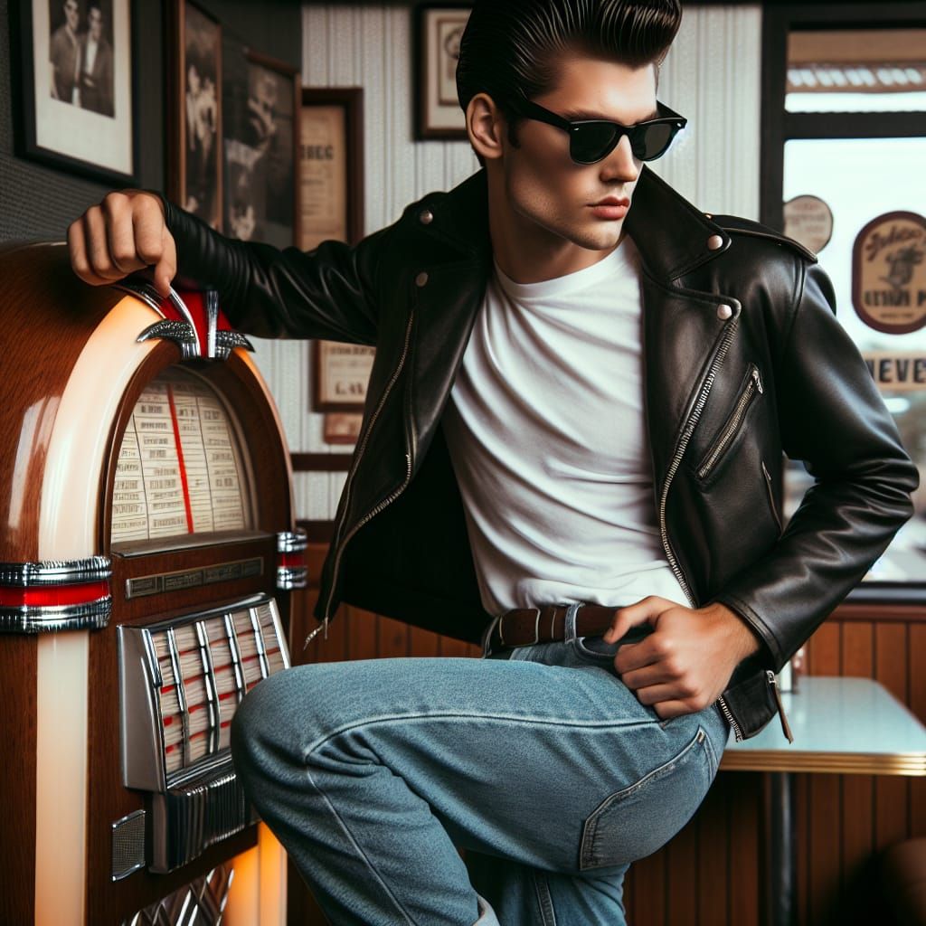 Classic 50s Bopper in a Diner