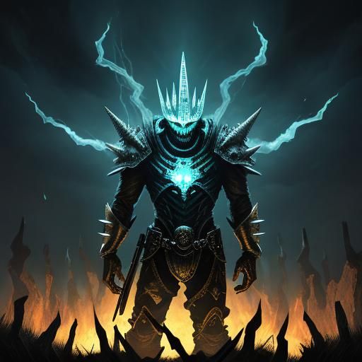 Eerie Hollow Hill with Metallic Spikes