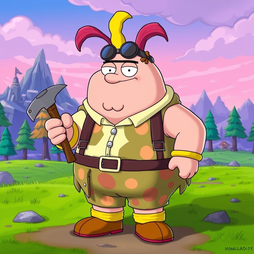 Peter Griffin in Fortnite Landscape
