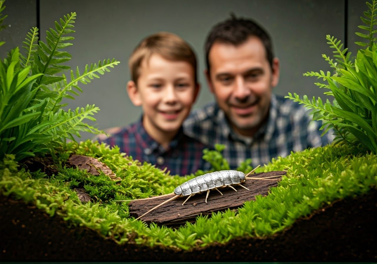 Silverfish in Terrarium with Father and Son, Inspired by Fan...