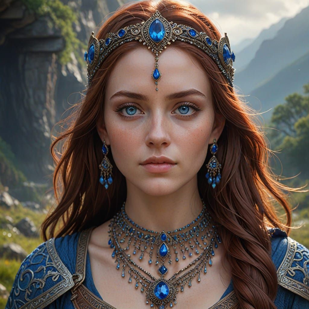 Enchanting Fantasy Portrait in Muted Earth Tones