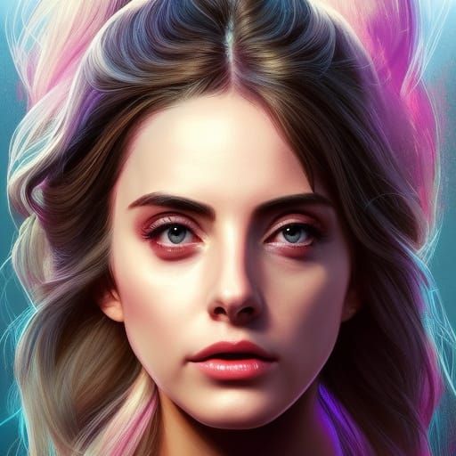 Alison Brie as Muscular Goddess: Detailed Portrait