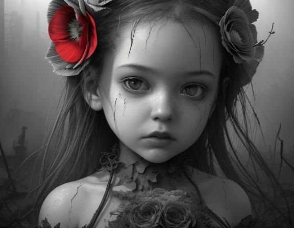 With A Poppy In Her Hair...