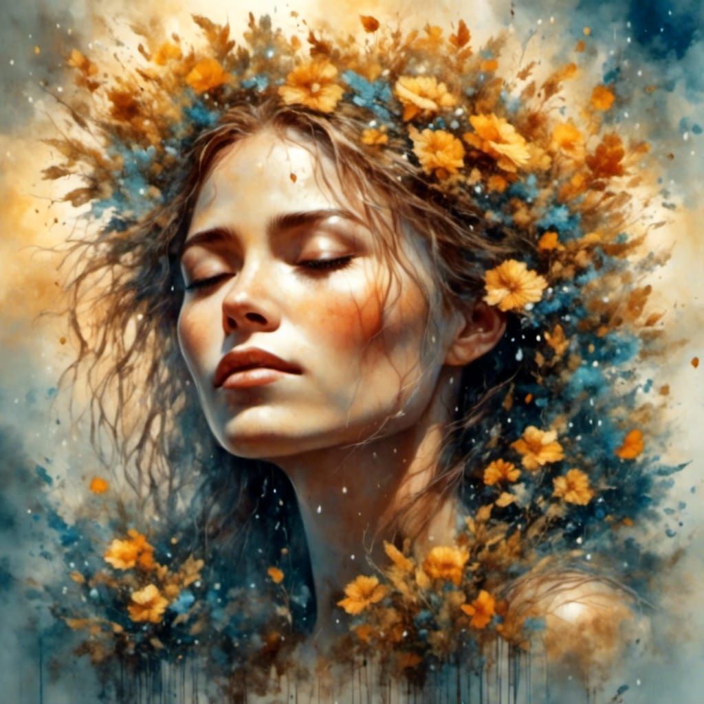 Mother Nature Portrait in Shimmering Light