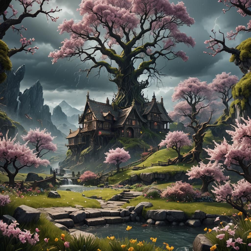 Stormy Spring: Detailed Matte Painting